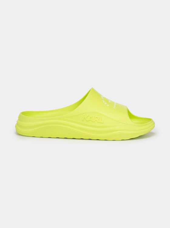 Плажни обувки SKOONA в яркозелен цвят - 1