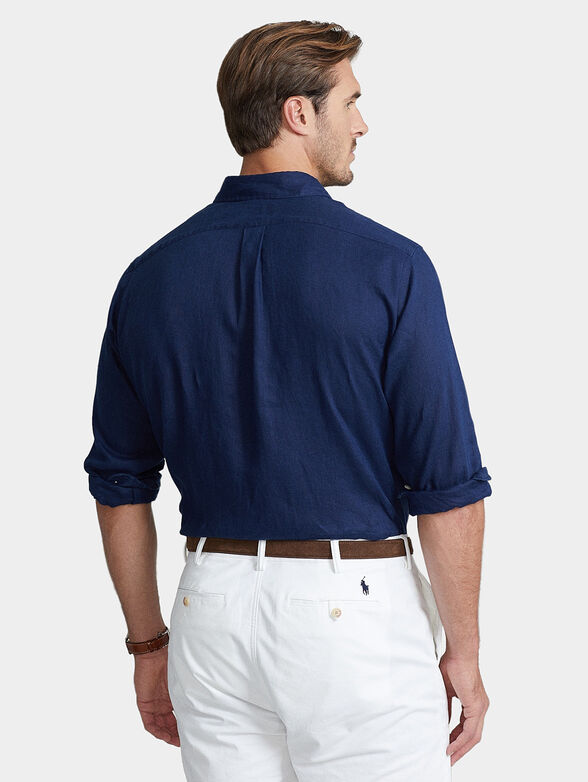 Shirt in blue color with logo accent - 3