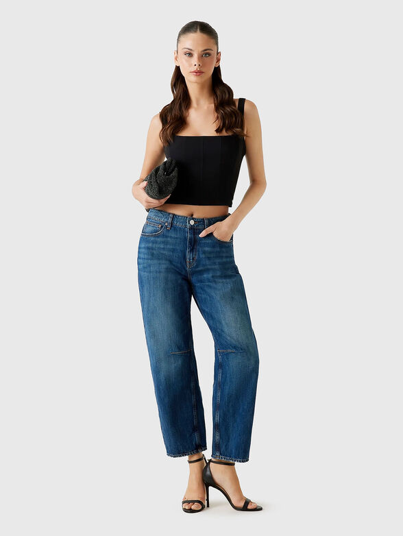 High waisted barrel leg jeans - 4