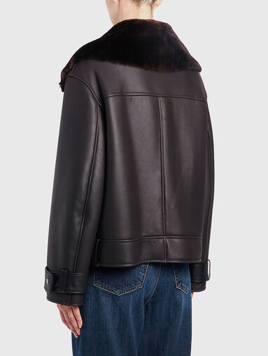 Loose fit shearling jacket - 3