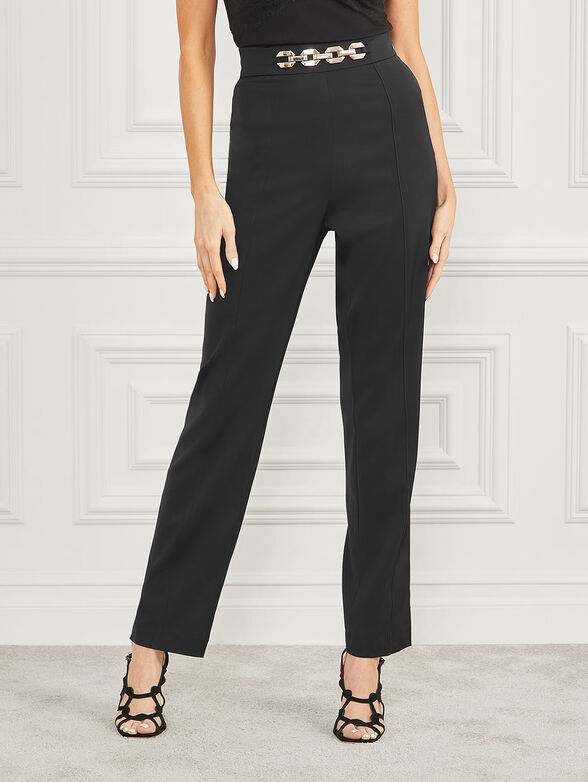 NORAH slim trousers with gold accent - 1