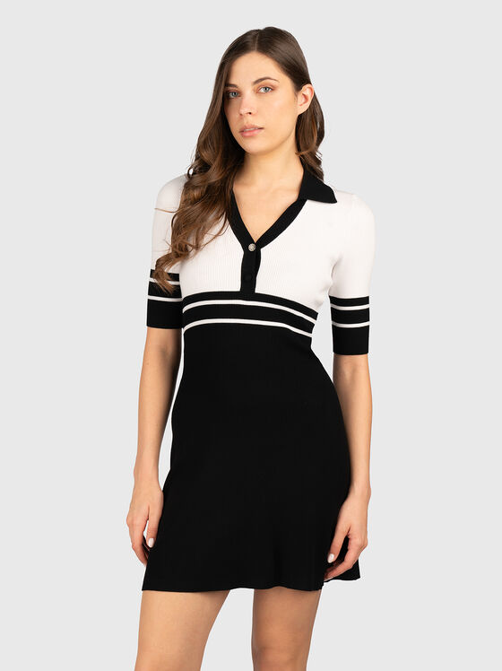 V-neck knitted dress - 1