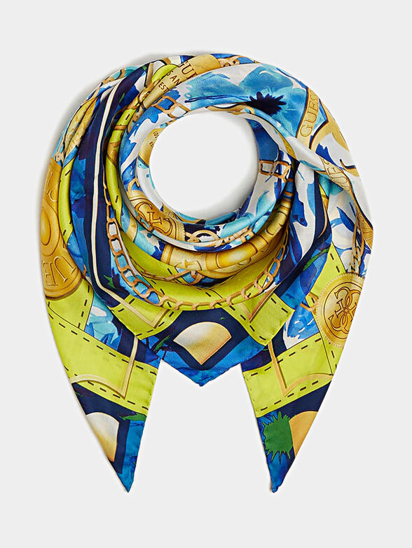 ALBI NATURE scarf with floral print - 1