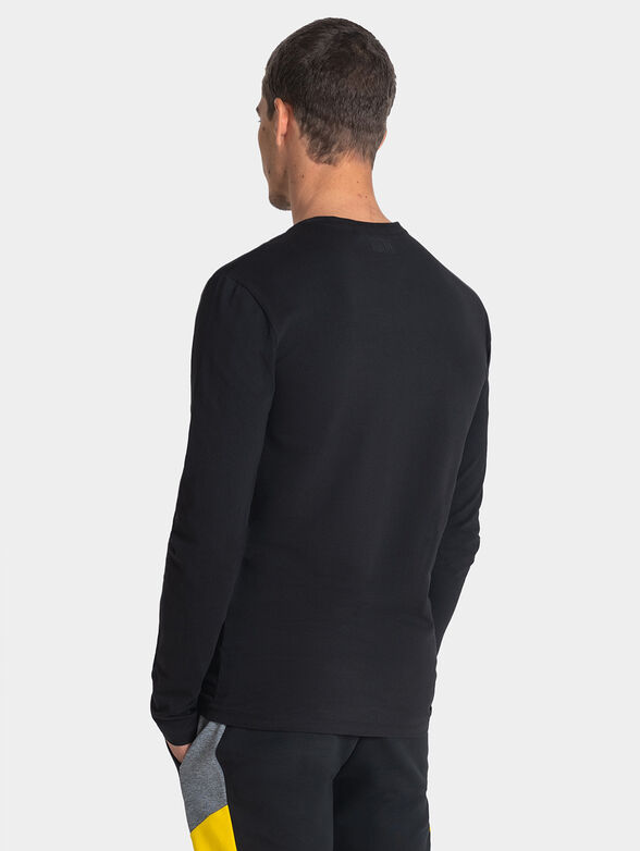 Blouse with long sleeve and logo print - 2