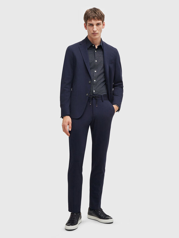 Shirt with dotted pattern in bordeaux - 2