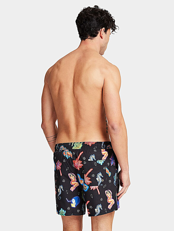 Swim trunks with multicolored print - 2