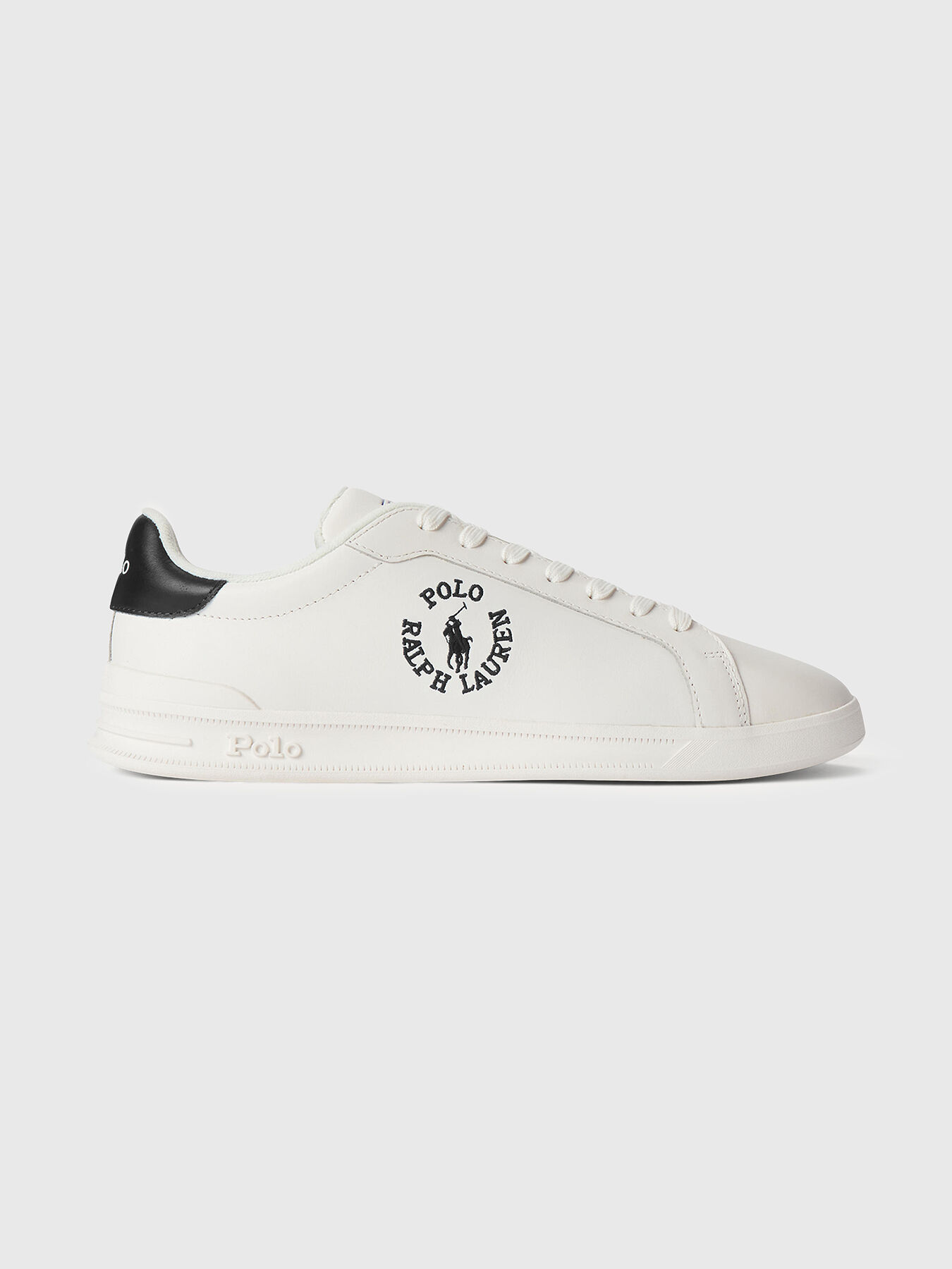 Polo ralph lauren white leather sneakers store