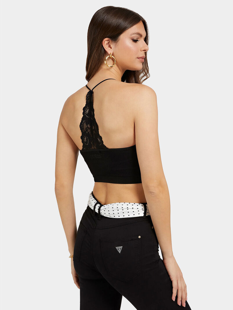 BRIGITTE black top with lace accent on the back - 3