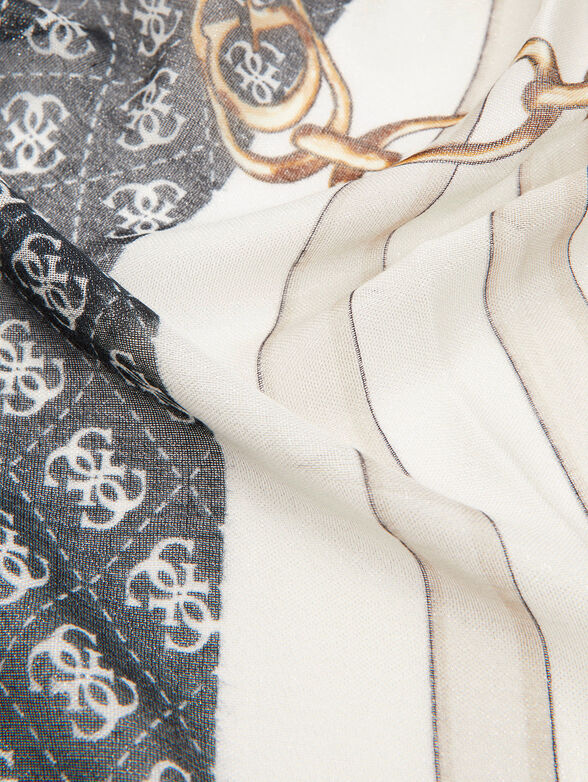 Scarf with accent print - 2