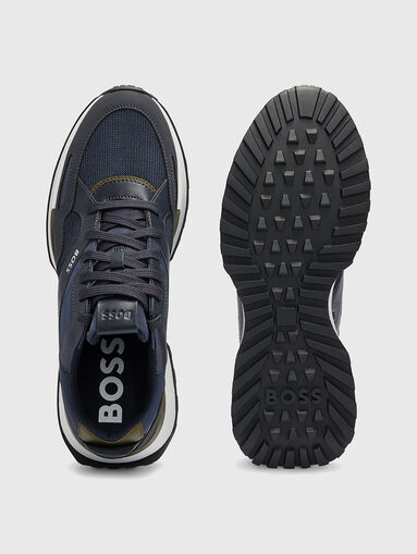 Beige sneakers with black elements - 5