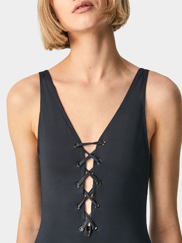 VIVIAN swimsuit with V-neck with ties - 3