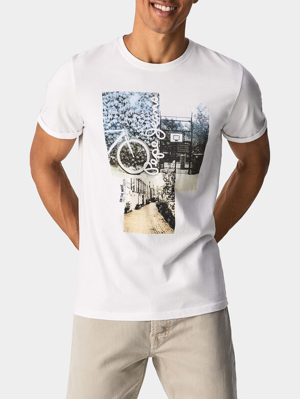 ALBEE white T-shirt with print - 1