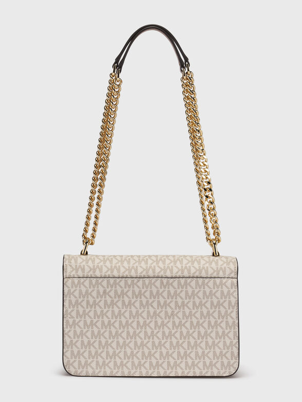 Bag with monogram logo print and golden handle - 2