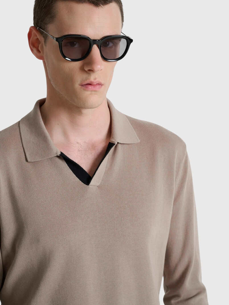 Long-sleeved cotton sweater - 3