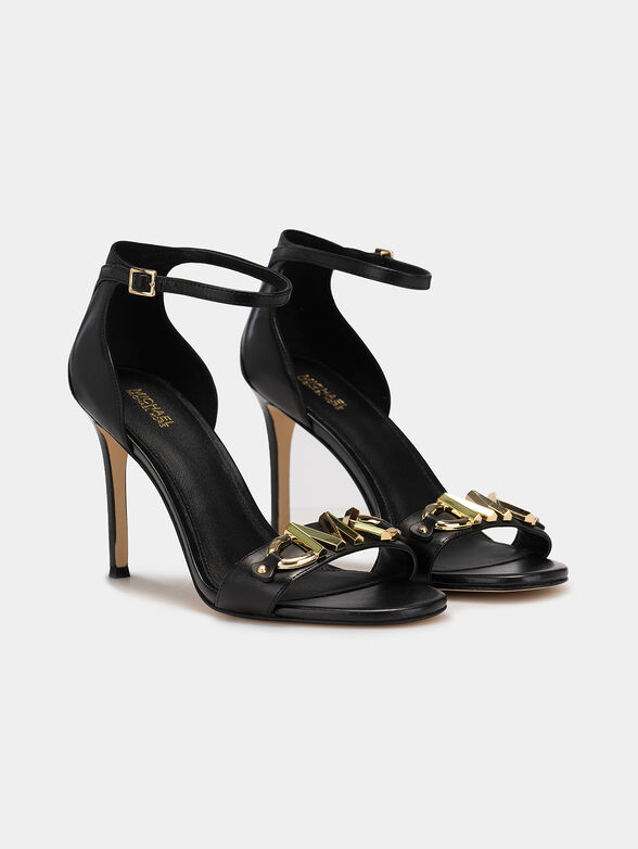 IZZY black leather sandals  - 2