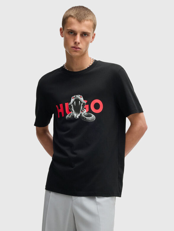 Cotton T-shirt with print - 1