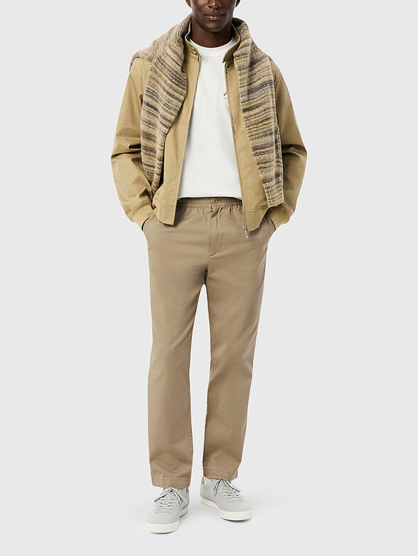 Straight trousers with elastic waist - 6