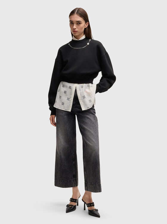 Суитшърт с лого детайл - 2