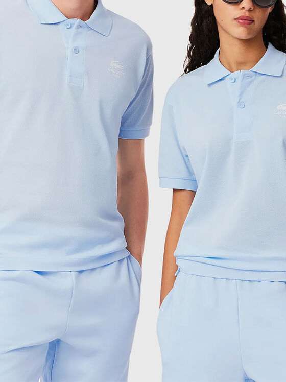 Unisex cotton polo shirt with logo embroidery - 1