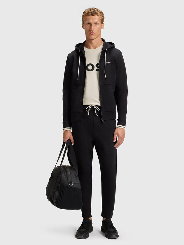 Black T-shirt with oval logo - 2