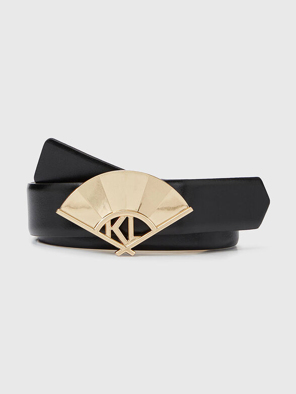 K/ARCHIVE leather belt with accent logo buckle - 1