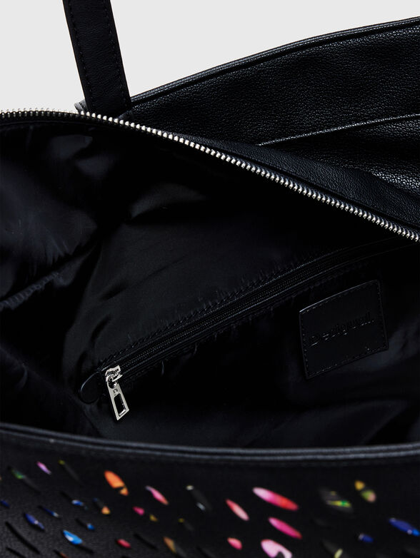 Large bag with perforations and multicoloured design - 6