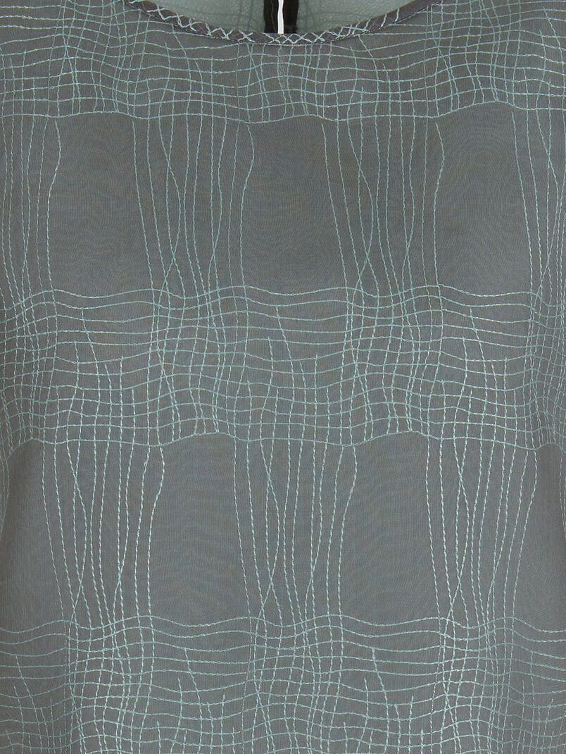 Blouse with contrast stitching - 3