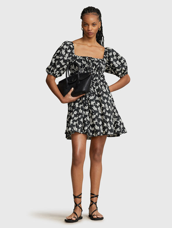 IZY cotton mini dress with puff sleeves - 4