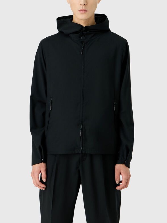 Black jacket with hood - 0