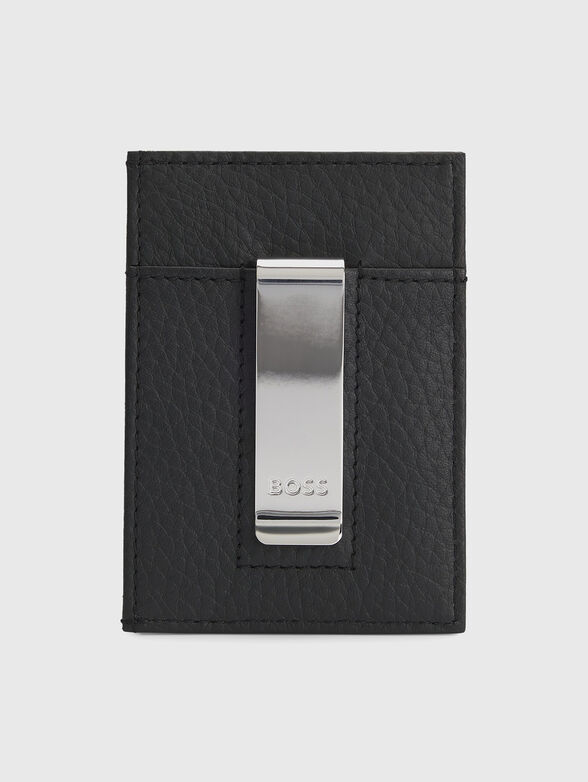 Leather cardholder with logo - 2