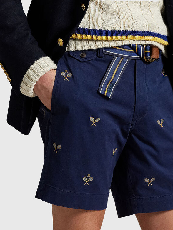 Chino shorts with embroidery - 3