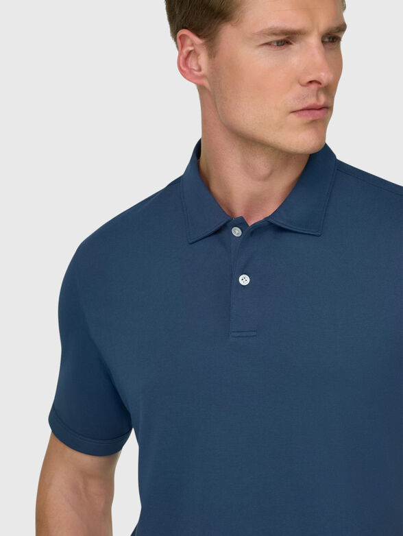 Cotton-blend polo shirt - 4