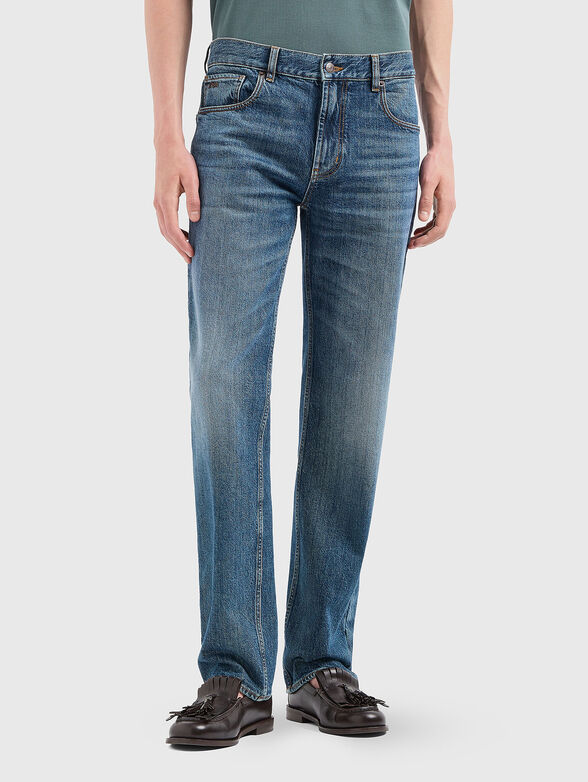 Straight jeans with logo detail - 1