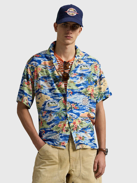 Риза с многоцветен принт - 1