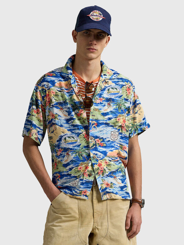 Shirt with multicolor print - 1