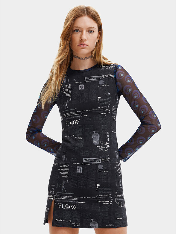 LEA dress with accent print - 1