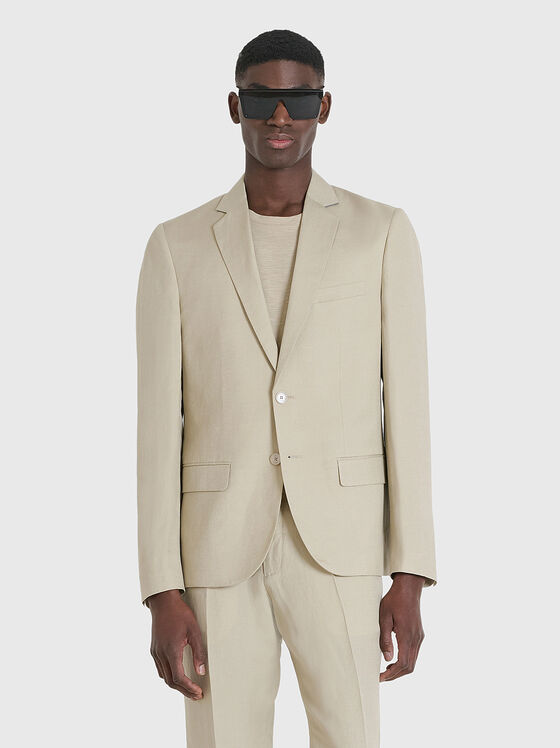 Сако от ленен бленд  - 1