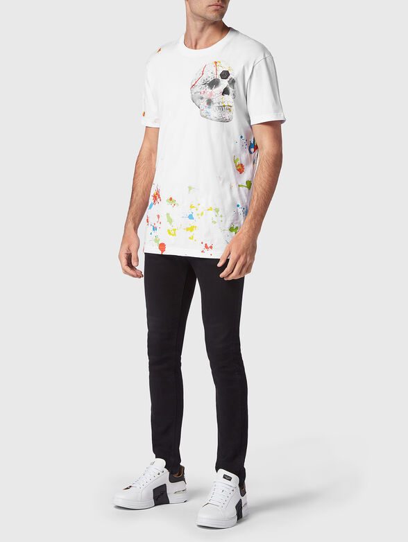 Cotton T-shirt with art print - 2