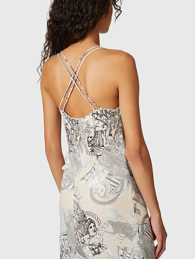 Viscose dress with art print - 3