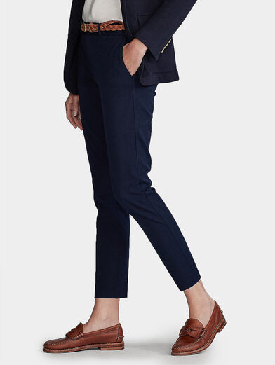 Cropped trousers in navy blue - 3