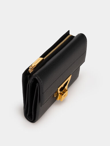 Leather purse with gold-coloured detail - 5