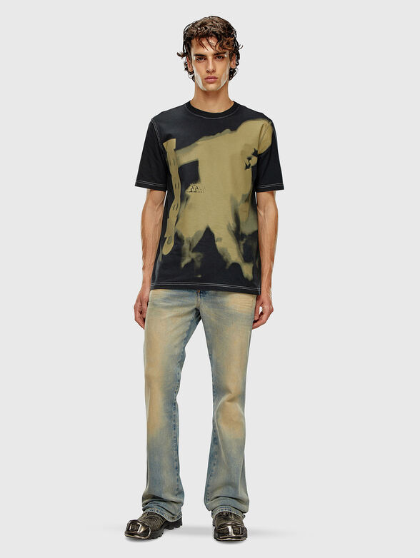 T-JUST-N13 black T-shirt with logo detail  - 2