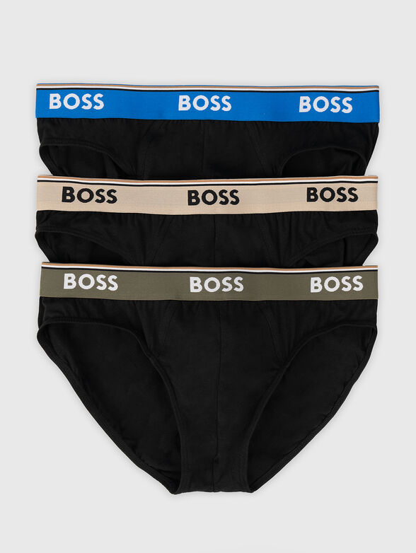 Set of three boxer shorts with logo band - 1