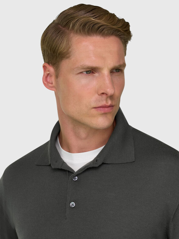 Merino wool polo shirt - 4
