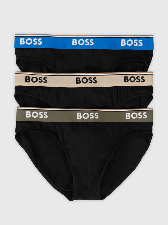 Set of three boxer shorts with logo band - 1