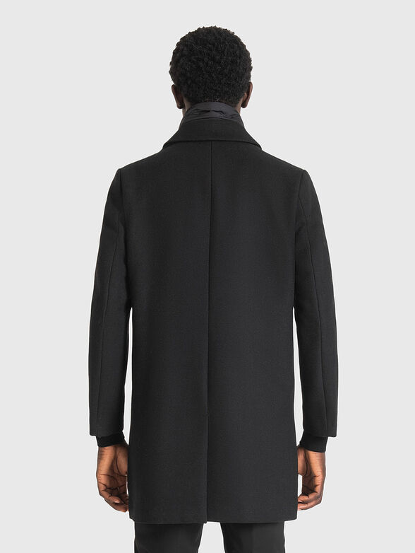 Wool blend coat in black  - 2