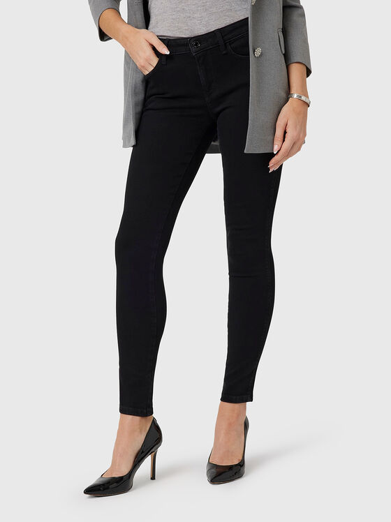 Черни дънки с ниска талия  - 1