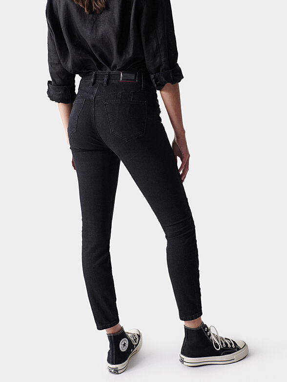 DESTINY black skinny jeans with embroidery - 2