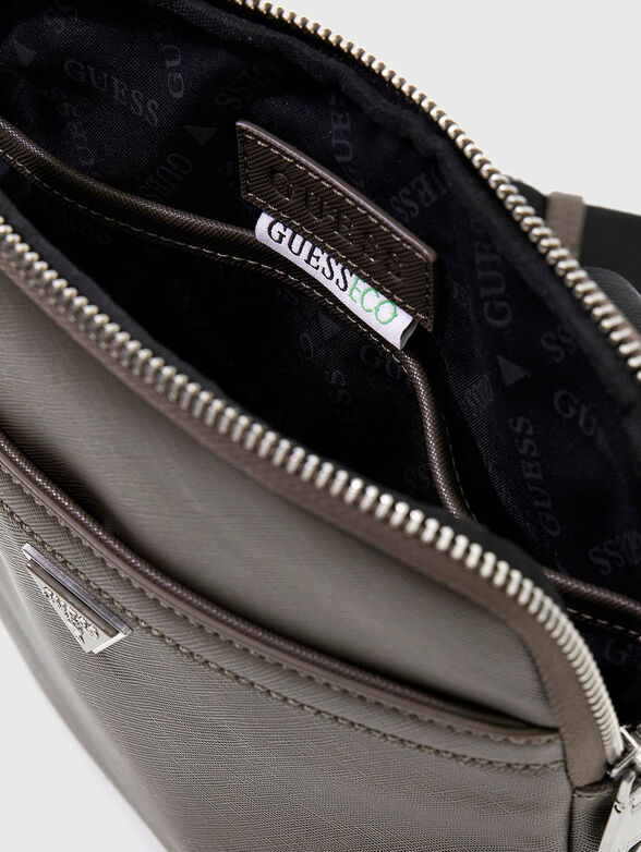 Crossbody bag with geometric logo - 4