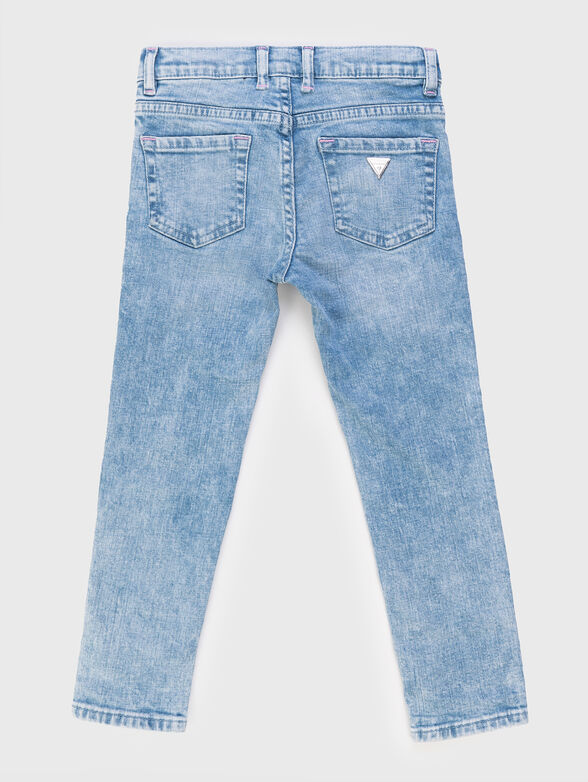 Blue jeans with logo embroidery  - 2